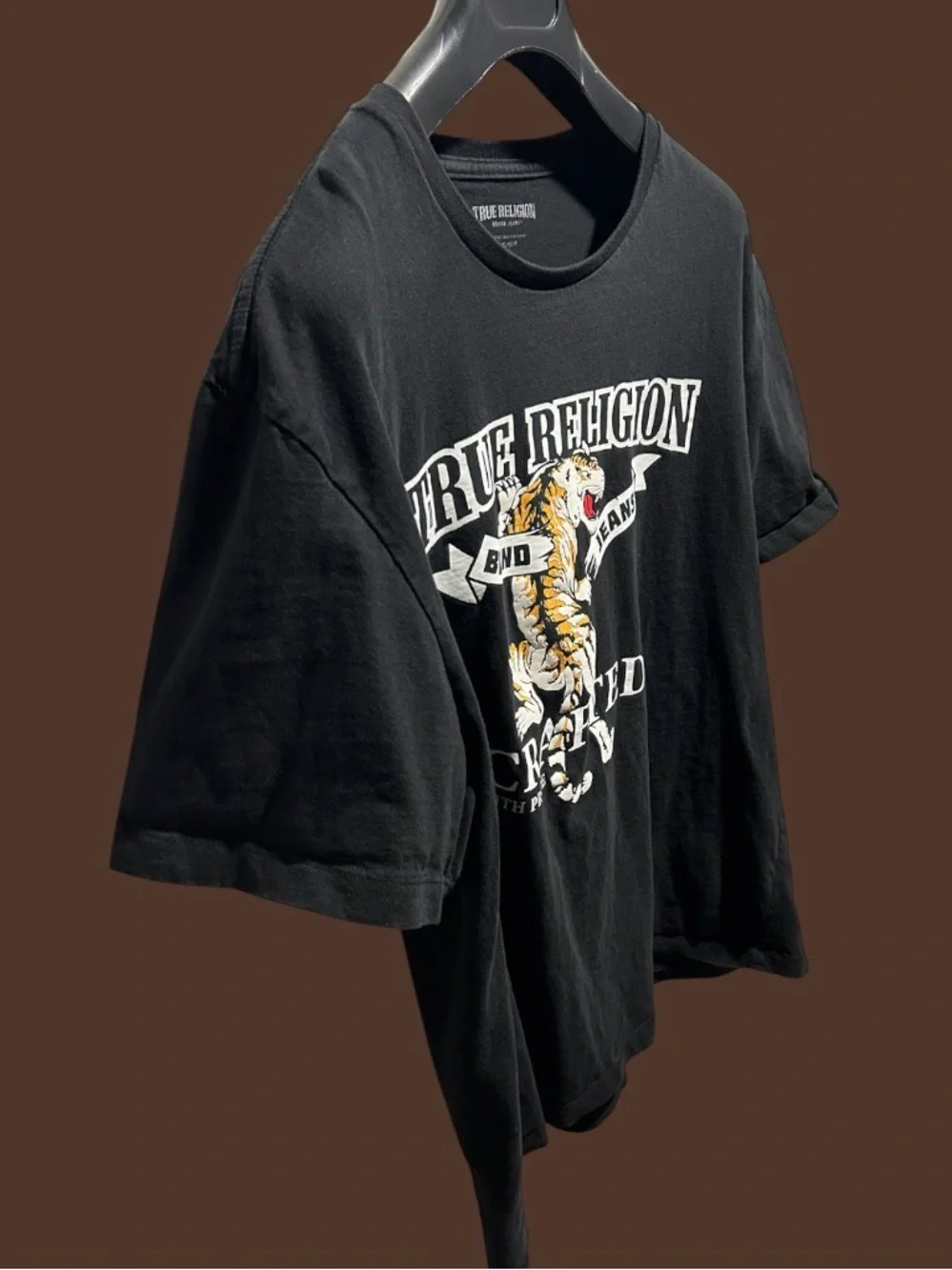 True Religion Tiger Logo Super Soft Cotton Relaxed Fit Graphic Tee